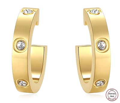 Soraro Dames Oorbel | Oorbellen | Staal | Cadeautje voor vrouw | Goudkleurig