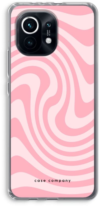 Case Company® - Hoesje geschikt voor Xiaomi Mi 11 hoesje - Swirl Roos - Soft Cover Telefoonhoesje - Bescherming aan alle Kanten en Schermrand