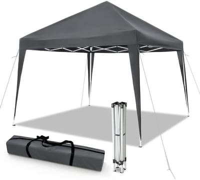 Famanu – Opvouwbaar 3x3m - met 4 zandzakken - Pop Up Opvouwbaar Paviljoen - UV-bescherming 50+ - Grijs