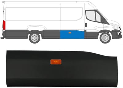 Zijwand sierlijst met positielicht voor Iveco Daily 2014-2019 / Rechts / Set