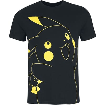 Pokémon - Gaming T-shirt - Pikachu - S tot M - voor Mannen - zwart