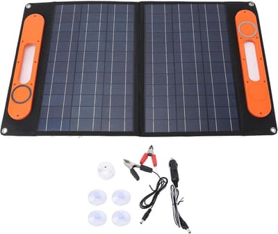 Opvouwbaar Zonnepaneel - Draagbaar Paneel - Energie Opwekken - ETFE-coating Materiaal - 100W - Zwart