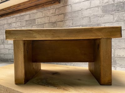 AGluxury opstapkrukje - Grenenhout - Noten kleur - 40x - 20x - 20x