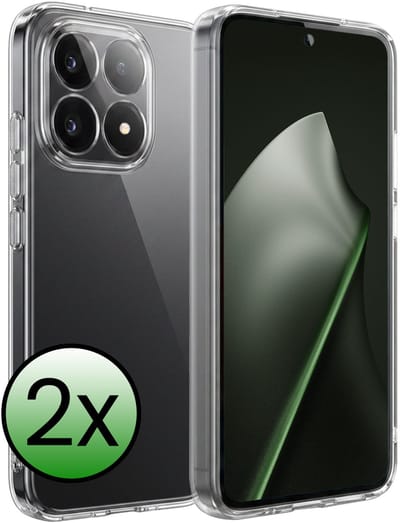 Hoesje 2 Stuks - Geschikt voor Xiaomi 15T - Sterk & Shockproof - Case Siliconen - Back Cover - Telefoon Hoes - Transparant