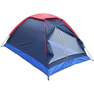 Nieuwe 2-persoons buitencamping Waterdichte opvouwbare tent Enkellaags wandelen blauw
