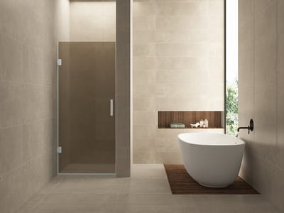 Less nisdeur 700 x 2000 x 8 mm nano vintage brons glas/geborsteld staal
