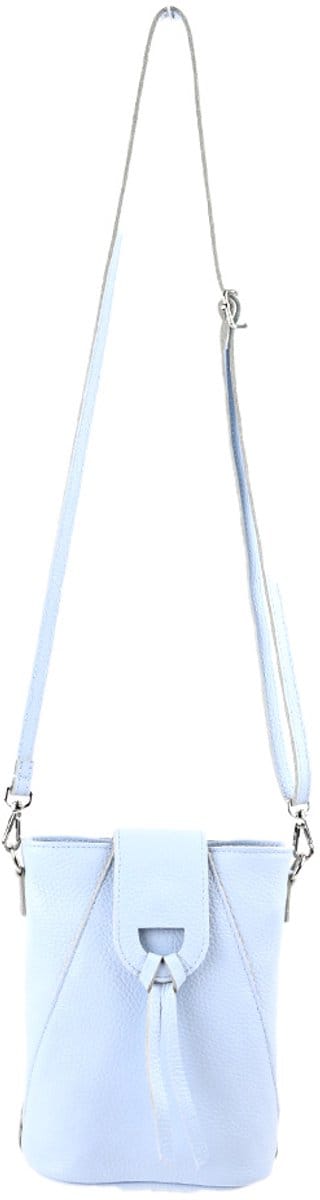 Giuliano lederen schoudertas Saphira - Made in Italy - Licht blauw