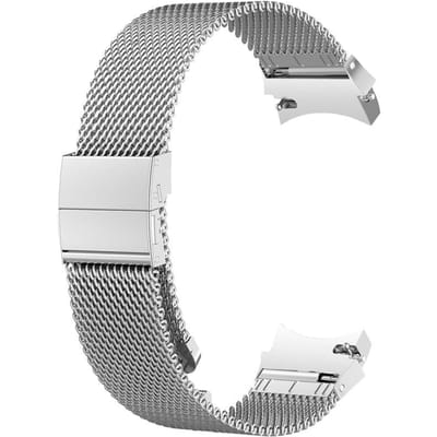 Vervangende band compatibel voor Samsung Galaxy Watch4 40 44mm Roestvrijstalen band Compatibel white