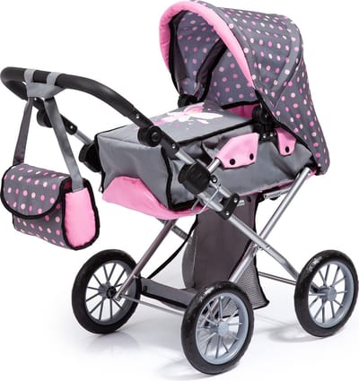 Bayer Design - Poppenwagen City Star - Grijs en Roze met Fee