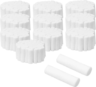 Watterollen 500 stuks - absorberende katoenen rollen voor verzorging - cosmetica - verwijderen van make-up - neusverzorging - tandverzorging - pluisvrije wegwerpwattenpads - 0,8 x 3,8 cm