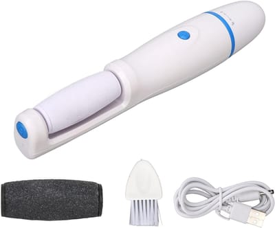 Electric Foot File USB Nano Glass Automatic Rechargeable - Soft Foot Long Lasting Powerful Callus Remover Professional Pedicure - Ideal for Eliminating and Removing Dead Skin - Blue .