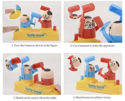 CFY Battle Duel Spel – Sla het Hoofd Eraf Spel – Reactiespel voor 2 Spelers – Grappig Gezelschapsspel voor Kinderen & Familie – B3.3