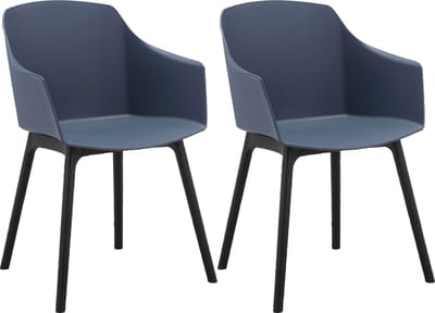 Bora-Armstoel - Blauw - Set van 2