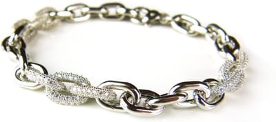 Zilveren armband gezet met transparante cubic zirconia stenen