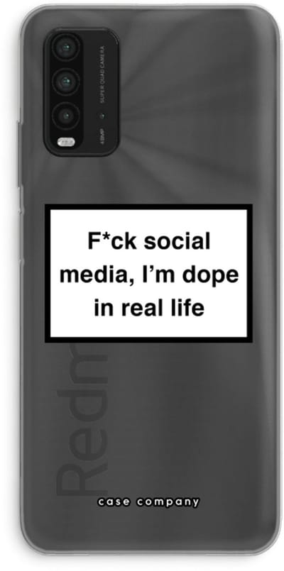 Case Company® - Hoesje geschikt voor Xiaomi Redmi 9T hoesje - I'm dope - Soft Cover Telefoonhoesje - Bescherming aan alle Kanten en Schermrand