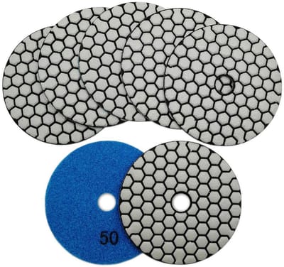 Diamant Polijstschijf - Schuurschijf Steen - Droog Polijsten - Flexibel Nylon Backing - 100mm Grit 50