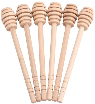 Dailygoods- Honinglepel Houten 50 Stuks - 16 cm - Roerstaafjes - Cadeau - Hoogwaardige Kwaliteit - Uniek Ontwerp - Honingdipper