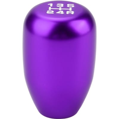 Auto 5-traps Handgeschakelde Versnellingspook Pookknop met 3 Adapters 8 10 12mm Purple (with white font)
