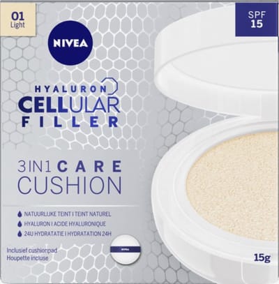 NIVEA Cellular Hyaluron Filler - Anti-Rimpel Verzorgende Cushion Foundation - Lichte Tint - 15ml
