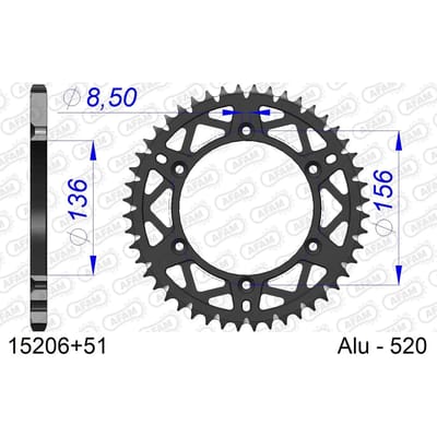 Tandwiel Afam 520 51 dents