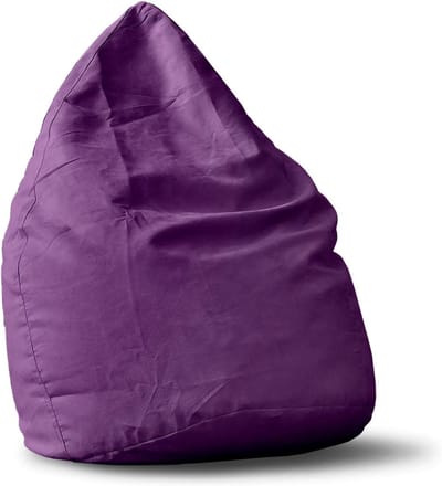 Zitzak - Beanbag stoel - Ontspannen thuis - Zacht microvelours - 60x45cm - Paars