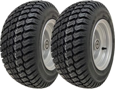 16x7,50-8 grasmaaierwiel, 4-laags P332-band, stalen velg, 25 mm lager (set van 2)