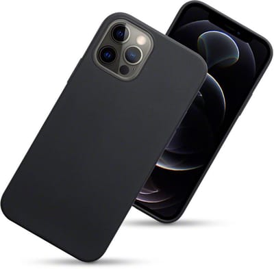 MobyDefend Hoesje - Geschikt voor Apple iPhone 12 / iPhone 12 Pro - TPU Backcover - Mat Zwart