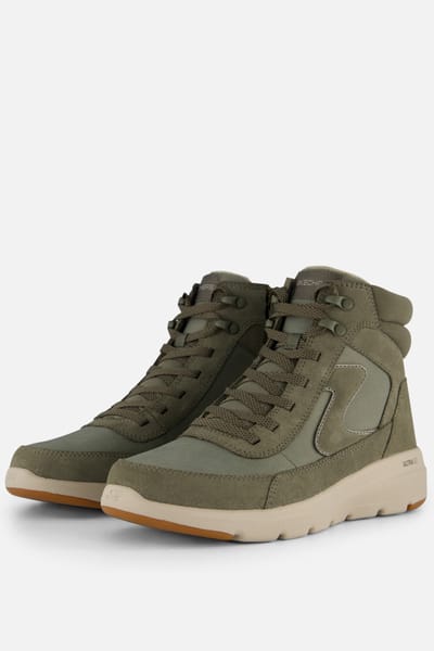 Skechers Glacial Ultra - Wanderlust Dames Laarzen - Olijfgroen - Maat 37