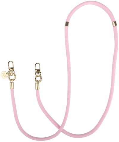AVY Crossbody Telefoonkoord | Tressé Pink | Lang Koord | Universeel voor alle Hoesjes | Geschikt voor iPhone, Samsung en meer | 130cm | Geweven Touw | Roze