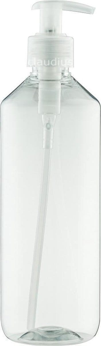 Lege plastic fles 500 ml PET transparant - met transparante pomp - set van 10 stuks - Navulbaar - leeg