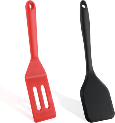 Set van 2 Mini Brownie Spatula's - Flexibele en Hittebestendige Silicone Spatula's voor Bakken, Eieren en Koekjesdeeg