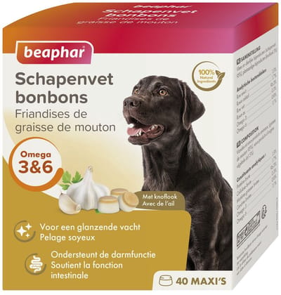 Beaphar Schapenvet Bonbons Knoflook - Hondenvoer - 245 gr
