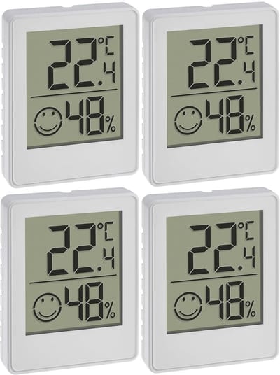 Digitale Mini Thermo-hygrometer met Smiley Comfortzones