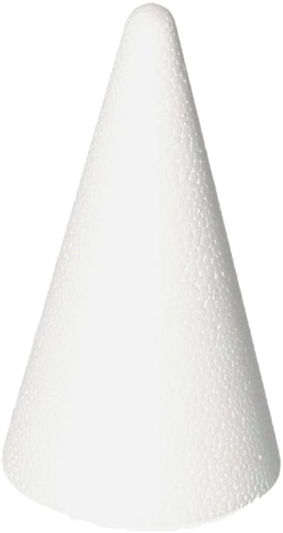 Piepschuim kegel - wit - H12 cm - styropor vormen - Hobby/diy - knutselmateriaal - basis materiaal