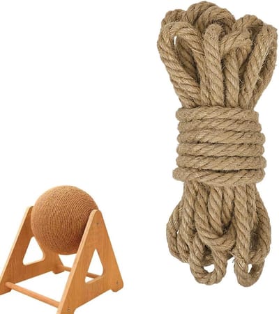 Dailygoods- Jute Touw 12 mm Dik - 11 Meter Lang - Sterk/Natuurlijk Touw - Tuin/Decoratie - DIY Projecten - Duurzaam/Stevig
