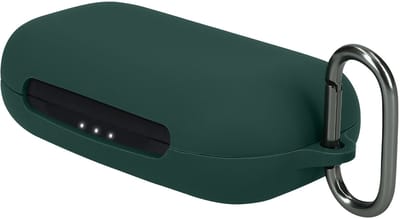 kwmobile cover voor oordopjes case - geschikt voor Anker AeroFit 2 Pro - Trendy beschermhoes draadloze oordopjes in donkergroen