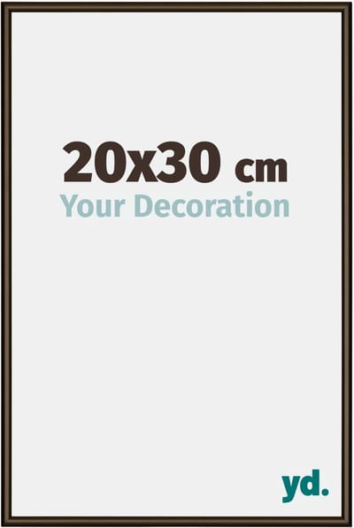 Your Decoration - Fotolijst 20x30 cm - Aluminium - Walnoot Structuur - New York