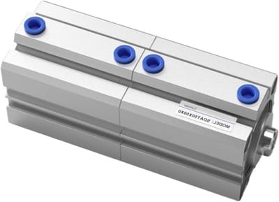 Dubbele Cilinder - Luchtcilinder Pneumatisch - Industriële Automatisering - Verstelbare Slaglengte - 80mm Boring - Metaal