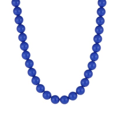 Bijoutheek Collier Statement Grote Kralen Cobalt