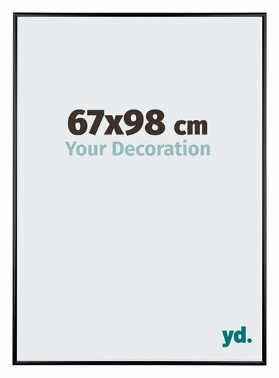 Your Decoration - Fotolijst 67x98 cm - Aluminium - Zwart Hoogglans - Kent