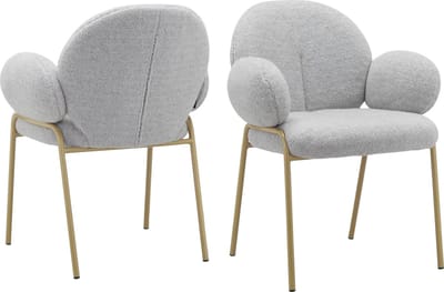 Iwama-Eetkamerstoel - 2 Pack - Lichtgrijs Teddy