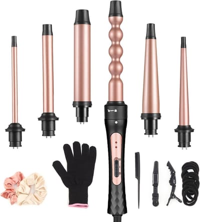 Professionele Krultang Set met 6 Opzetstukken voor Alle Haartypes | Krultang & Styler