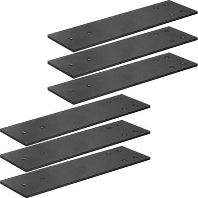 Sasylvia 6 stuks aanrechtsteun beugel, 3-1/2 "x 12" Knie Muur Verborgen Ondersteuning Beugel Heavy Duty Ondersteuning Beugel Drijvende Beugel Metalen Corbels Hardware voor Granieten Aanrecht, DIY