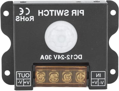 Bewegingsschakelaar - Infrarood sensor - Automatische verlichting - Temperatuurcompensatie - 8.5 x 6.2 cm - Zwart