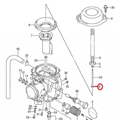 Pièce de carburateur origine pour Moto Suzuki 200 DF 1996 à 2000 13387-47010-000 Neuf