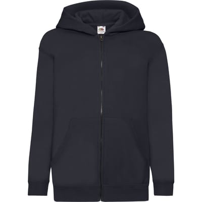 Fruit of the Loom Kinder/Kids Classic Full Zip Hoodie (Deep Navy)