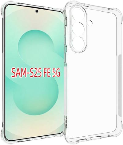 MobyDefend Hoesje - Geschikt voor Samsung Galaxy S25 FE - Transparante Shockproof TPU Backcover - Verstevigde Hoeken - Volledig Doorzichtig