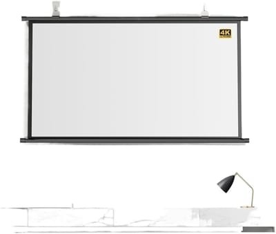 Draagbaar Projectiescherm - Handmatig Neerklapbaar - Thuisbioscoop Presentatie - HD Glasvezel Materiaal - 30-72 Inch 4:3/16:9 - Zwart