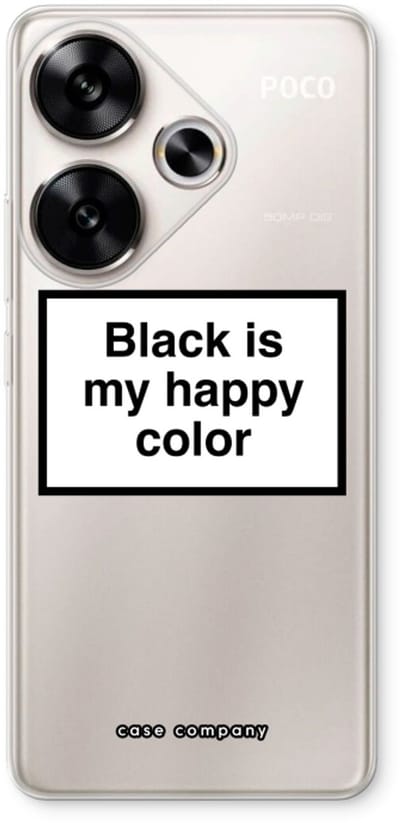 Case Company® - Hoesje geschikt voor Xiaomi Poco F6 hoesje - Black is my happy color - Soft Cover Telefoonhoesje - Bescherming aan alle Kanten en Schermrand