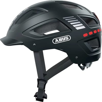 Fietshelm ABUS HYBAN 2.0 LED signal black M - 52-58 cm - zwart - Geschikt voor gebruik op elektrische fietsen - stadsfietsen - 400 g